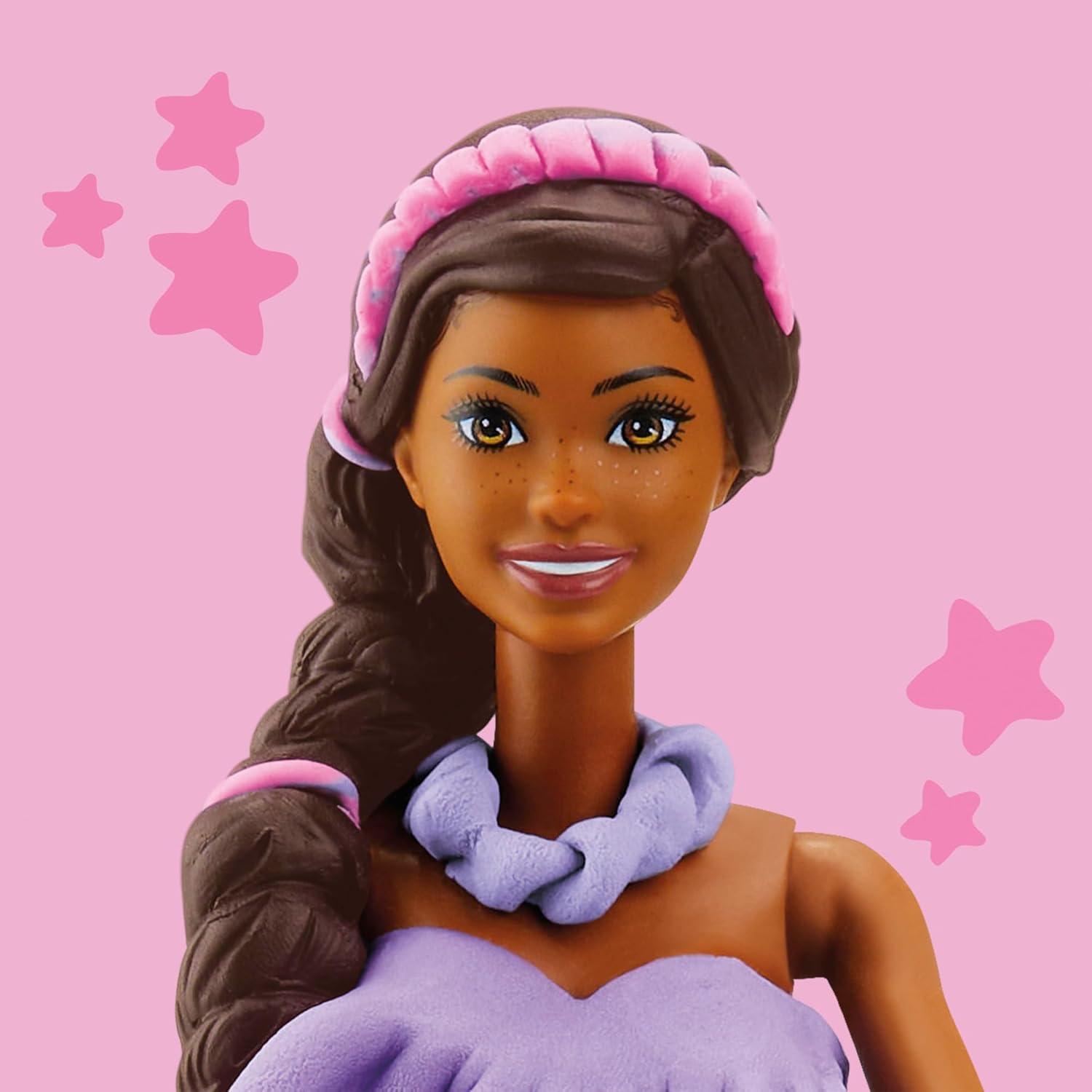 imagePlayDoh Barbie Fashionista Ruffles Set Make Doll Clothes with Modeling Compound ampamp 10 Fashion Accessories Arts ampamp Crafts for Girls ampamp Boys Kids Christmas Gifts 5