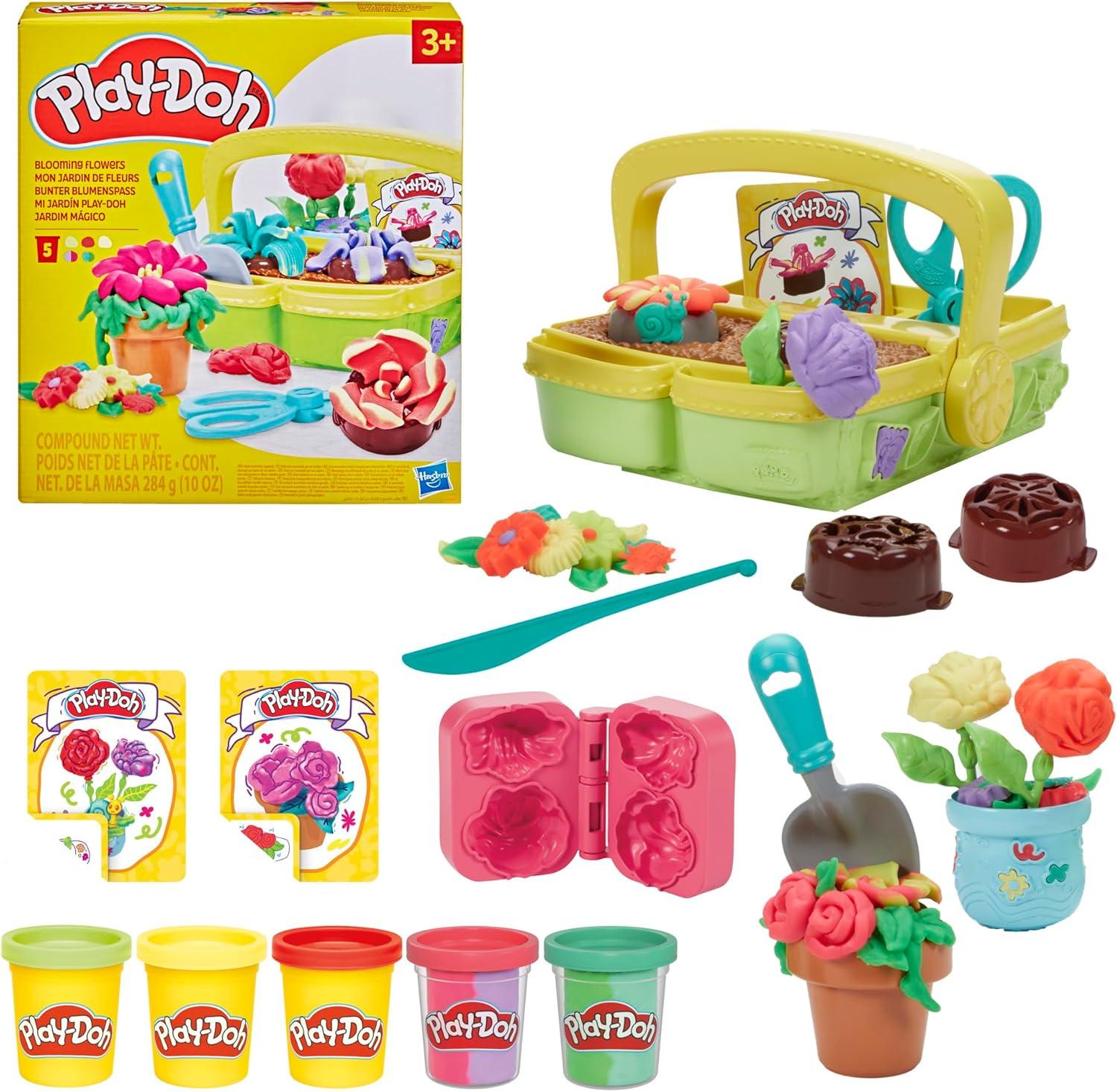 imagePlayDoh Blooming Flower Garden Toy Playset Nature Pretend Play Kids Arts ampamp Crafts Christmas Stocking Stuffer Gifts Ages 3