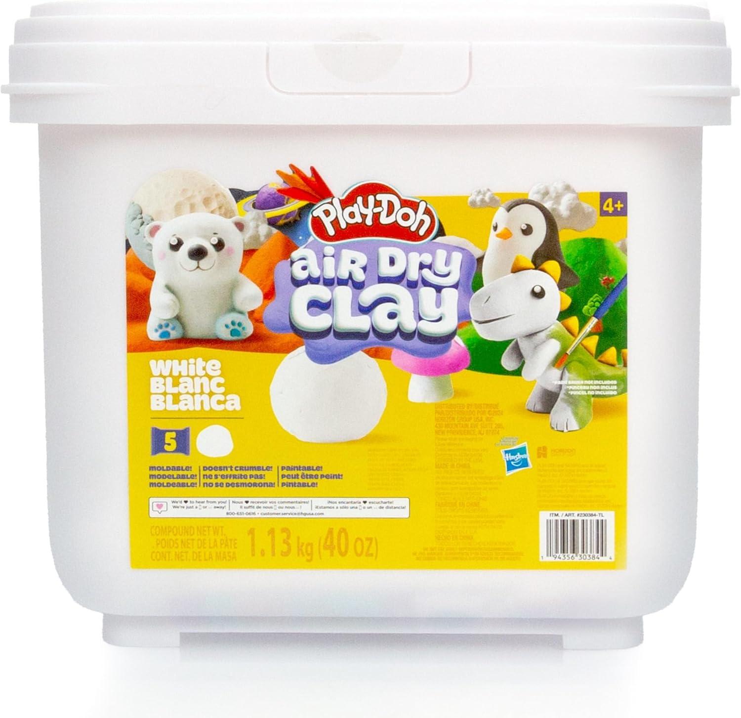 imagePlayDoh Brand AirDry Clay Bucket Paintable White Modeling Clay Arts ampamp Crafts Gift Craft Supplies Sculpting and Molding Clay for KidsWhite