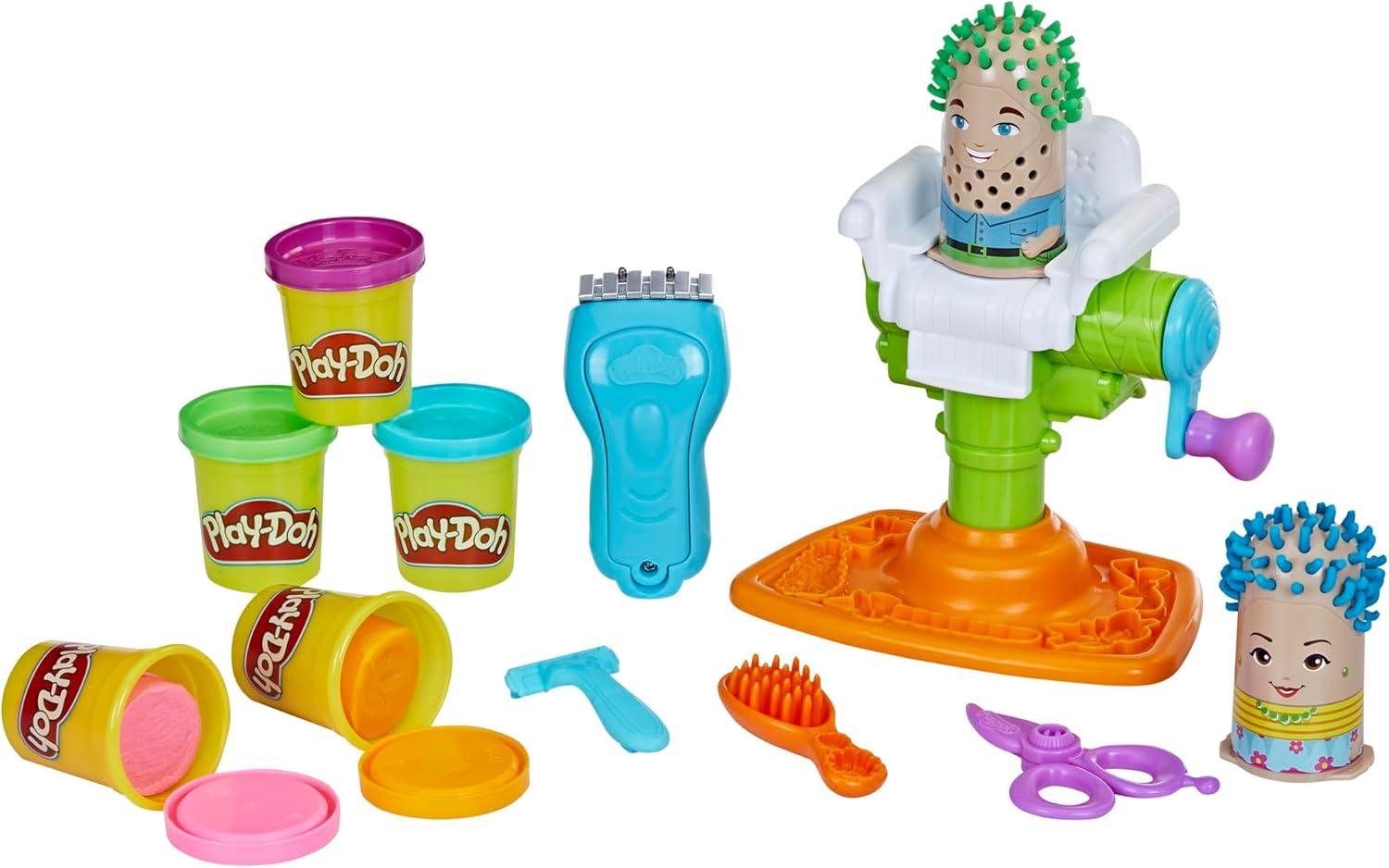 imagePlayDoh Buzz n Cut Fuzzy Pumper Barber Shop Set Electric Buzzer 5 Colors of 2Ounce Cans Preschool Toys Christmas Gifts Girls ampamp Boys Ages 3 Amazon ExclusiveToy