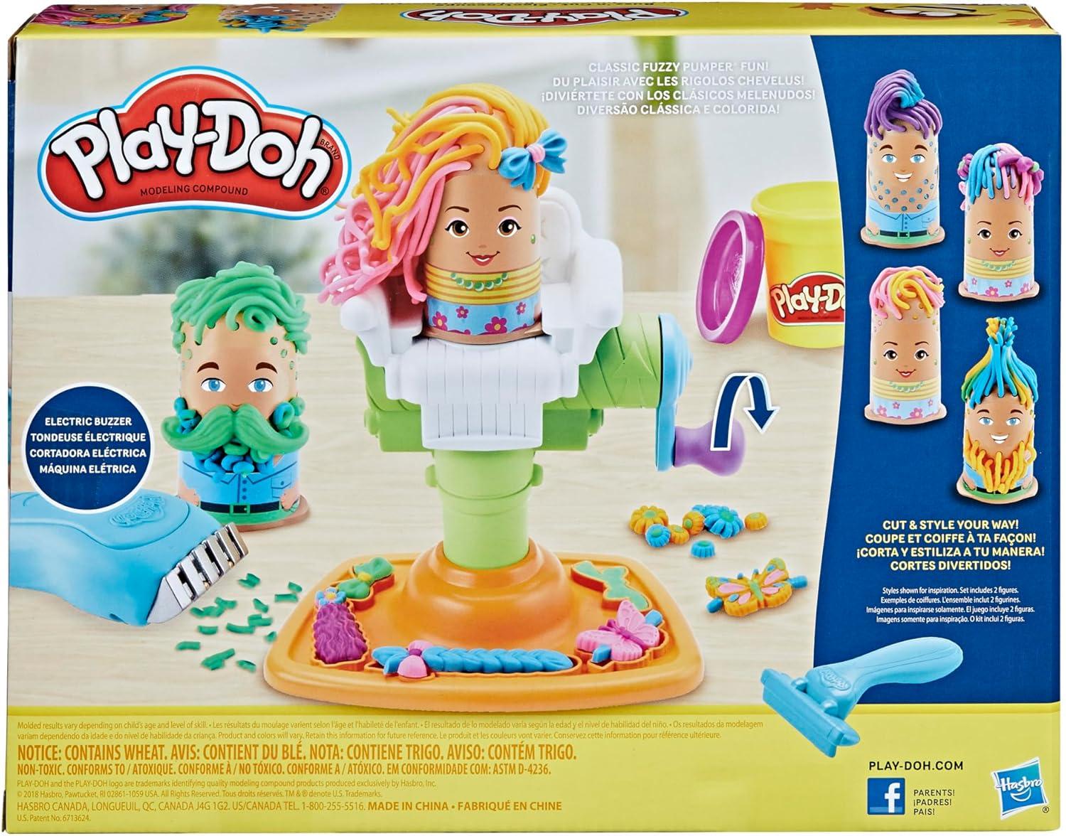 imagePlayDoh Buzz n Cut Fuzzy Pumper Barber Shop Set Electric Buzzer 5 Colors of 2Ounce Cans Preschool Toys Christmas Gifts Girls ampamp Boys Ages 3 Amazon ExclusiveToy