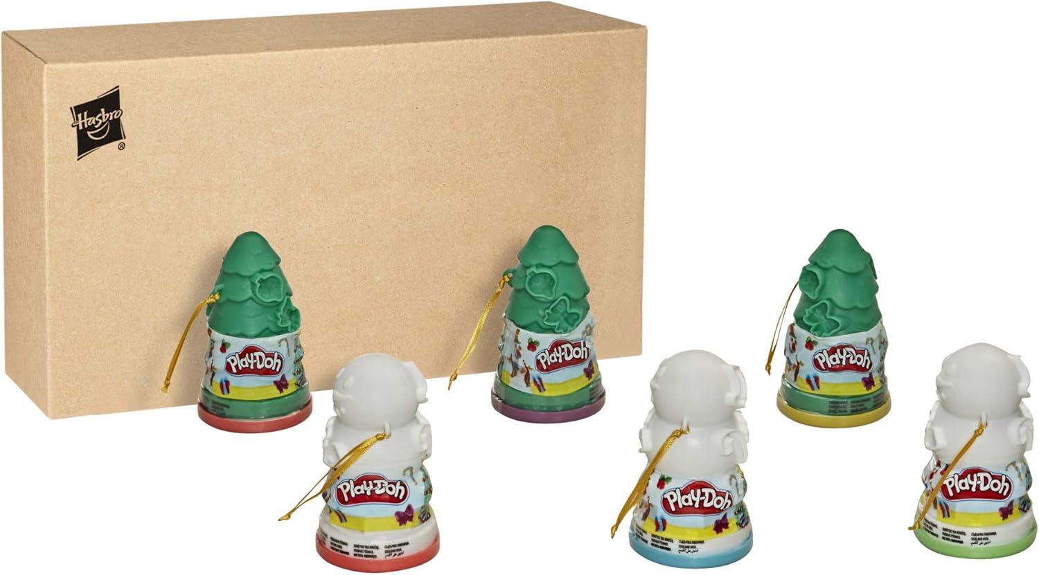 imagePlayDoh Christmas Tree and Snowman Holiday Toy Ornament 6Pack Bundle for Kids 2 Years and Up Assorted Colors Amazon ExclusiveChristmas tree and snowman