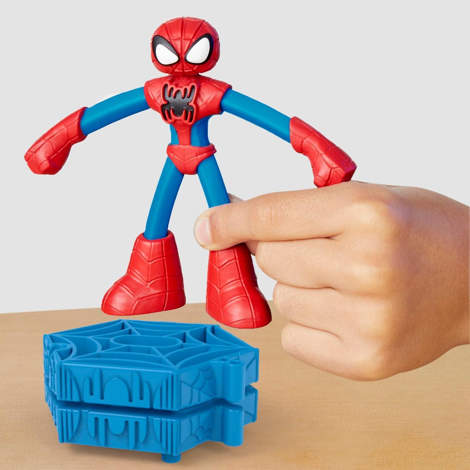 imagePlayDoh Marvel SpiderMan Launch ampamp Slice Battle Playset with 2 Bendy Action Figures and 7 Accessories Imagination Toys for Boys ampamp Girls 4 Years ampamp Up