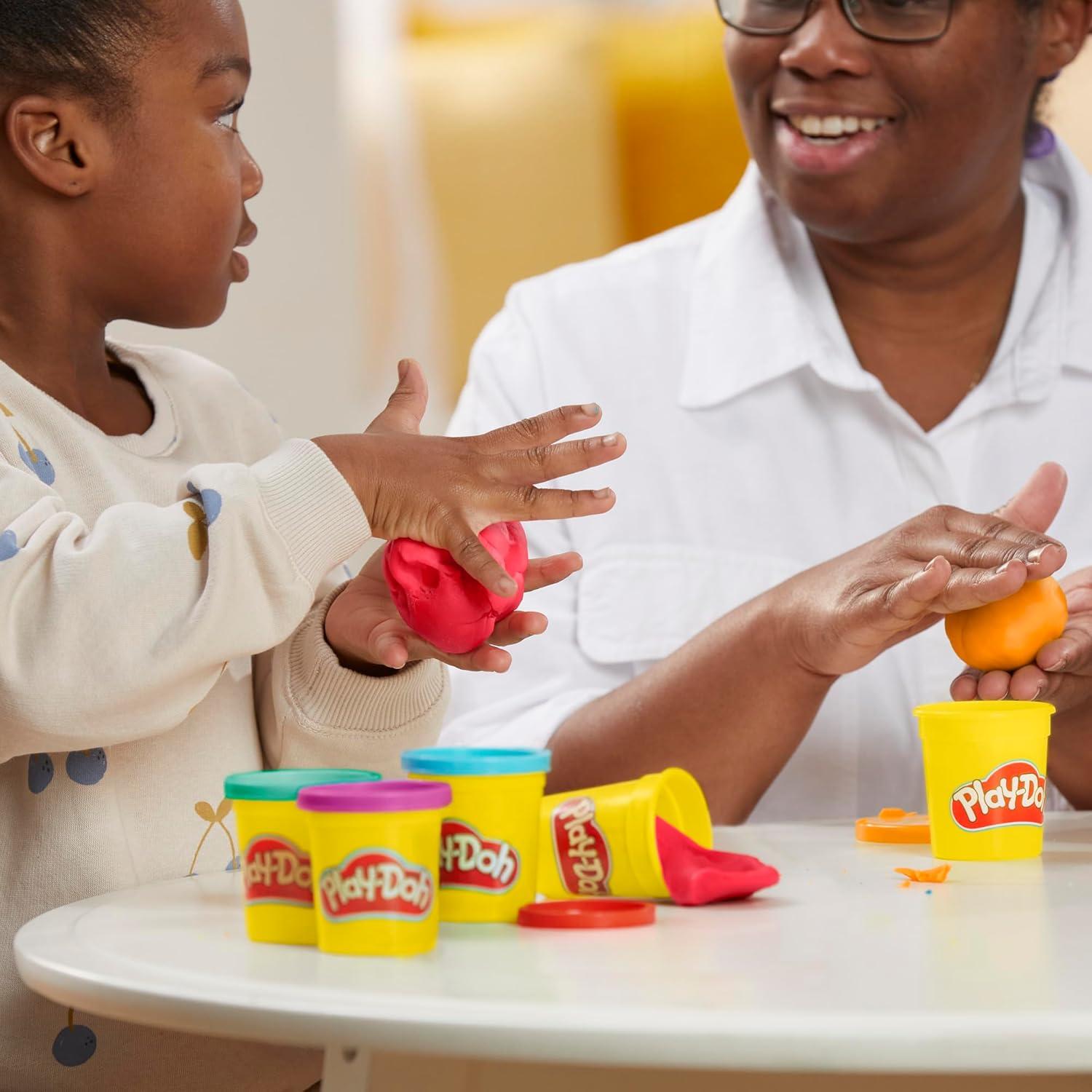 imagePlayDoh Modeling Compound 24Pack Case of Colors NonToxic 3 Oz Cans of Assort Colors Back to School Classroom Supplies Preschool Toys Ages 2 Amazon Exclusive