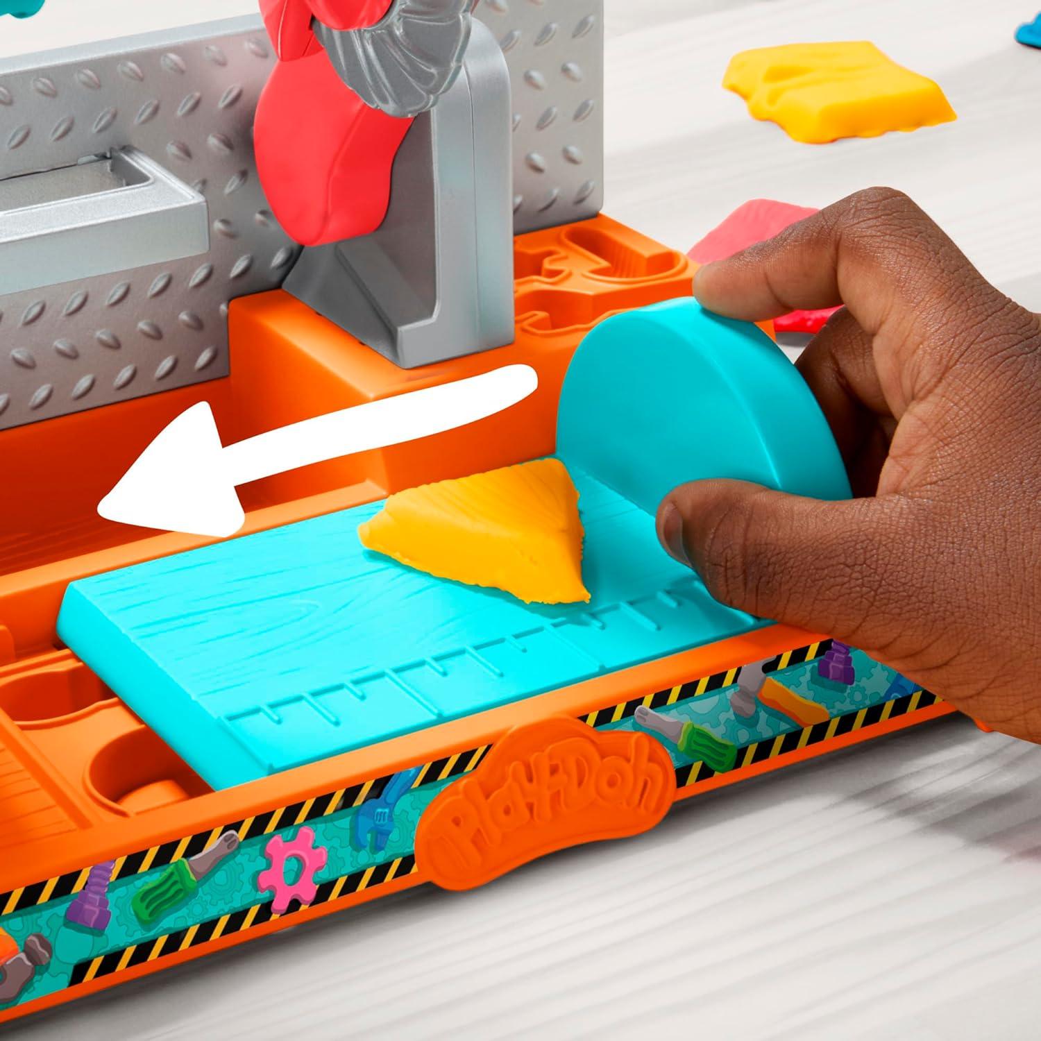 imagePlayDoh Stamp ampamp Saw Tool Bench Playset Construction Toys for Boys ampamp Girls 3 Years ampamp Up Kids Arts ampamp Crafts