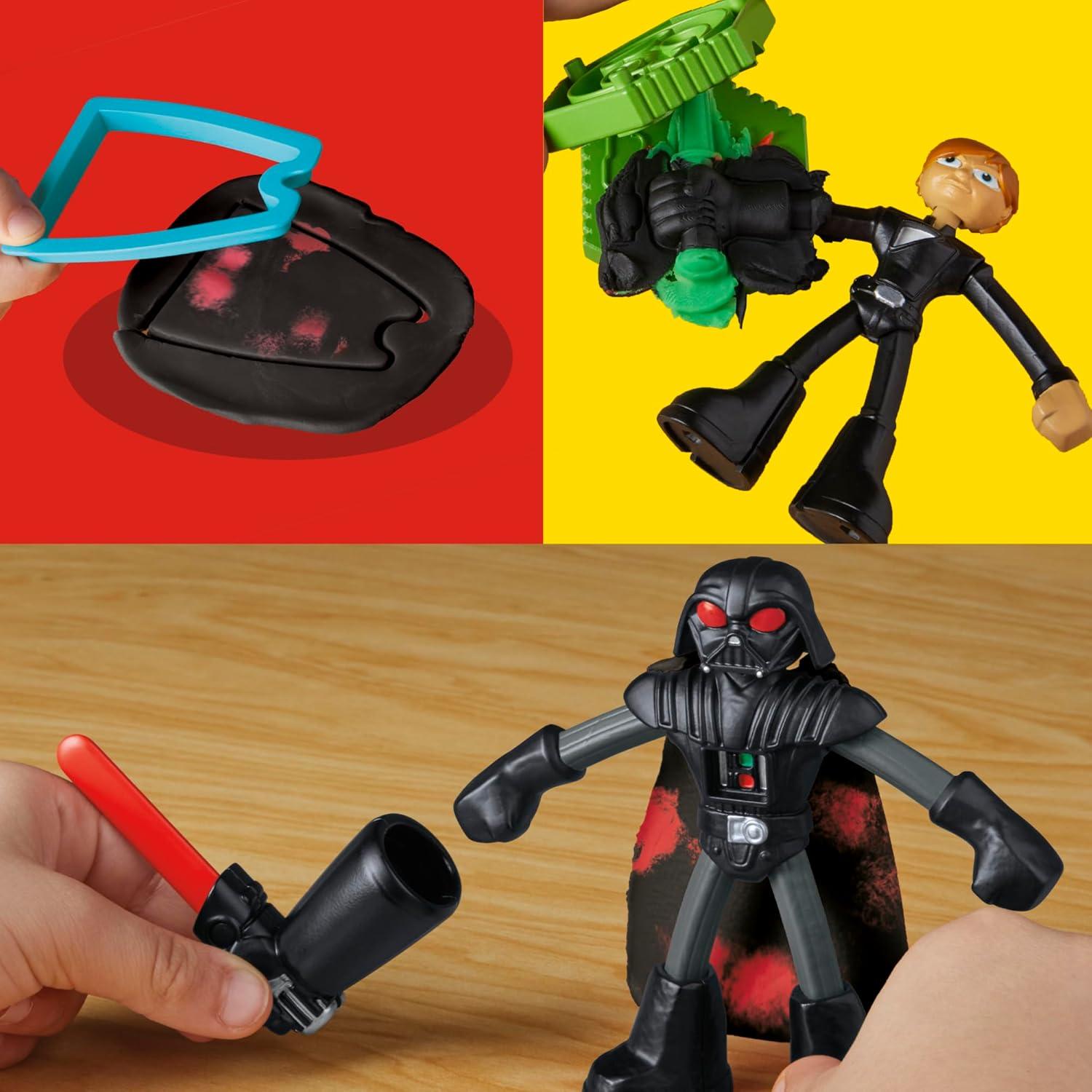 imagePlayDoh Star Wars Squish ampamp Slice Lightsabers Playset Bendy 4 Inch Luke Skywalker ampamp Darth Vader Action Figures Imagination Toys for 4 Year Old Boys ampamp Girls ampamp Up