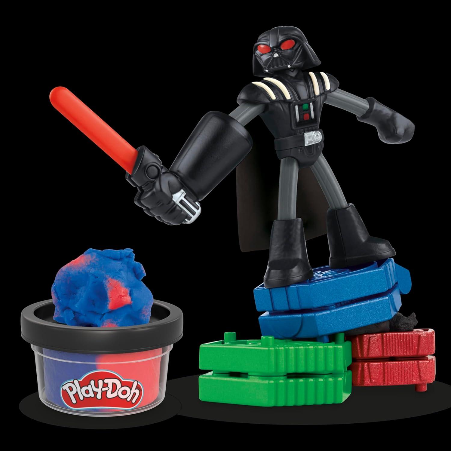 imagePlayDoh Star Wars Squish ampamp Slice Lightsabers Playset Bendy 4 Inch Luke Skywalker ampamp Darth Vader Action Figures Imagination Toys for 4 Year Old Boys ampamp Girls ampamp Up