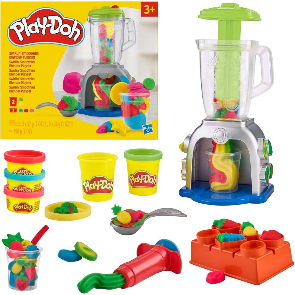 imagePlay Doh Swirlin Smoothies Toy Blender Playset Play Kitchen Appliances Kids Arts and Crafts Toys for 3 Year Old Girls and Boys and Up