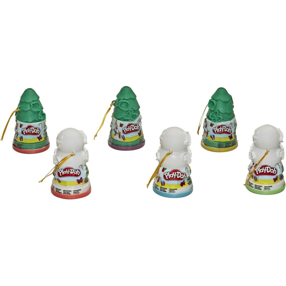 imagePlayDoh Christmas Tree and Snowman Holiday Toy Ornament 6Pack Bundle for Kids 2 Years and Up Assorted Colors Amazon ExclusiveChristmas tree and snowman