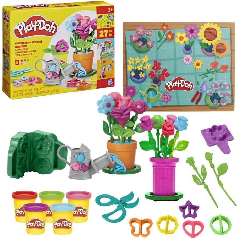 imagePlayDoh Flower Shop Playset 27 Garden Toy Accessories Kids Arts ampamp Crafts 3 Amazon Exclusive