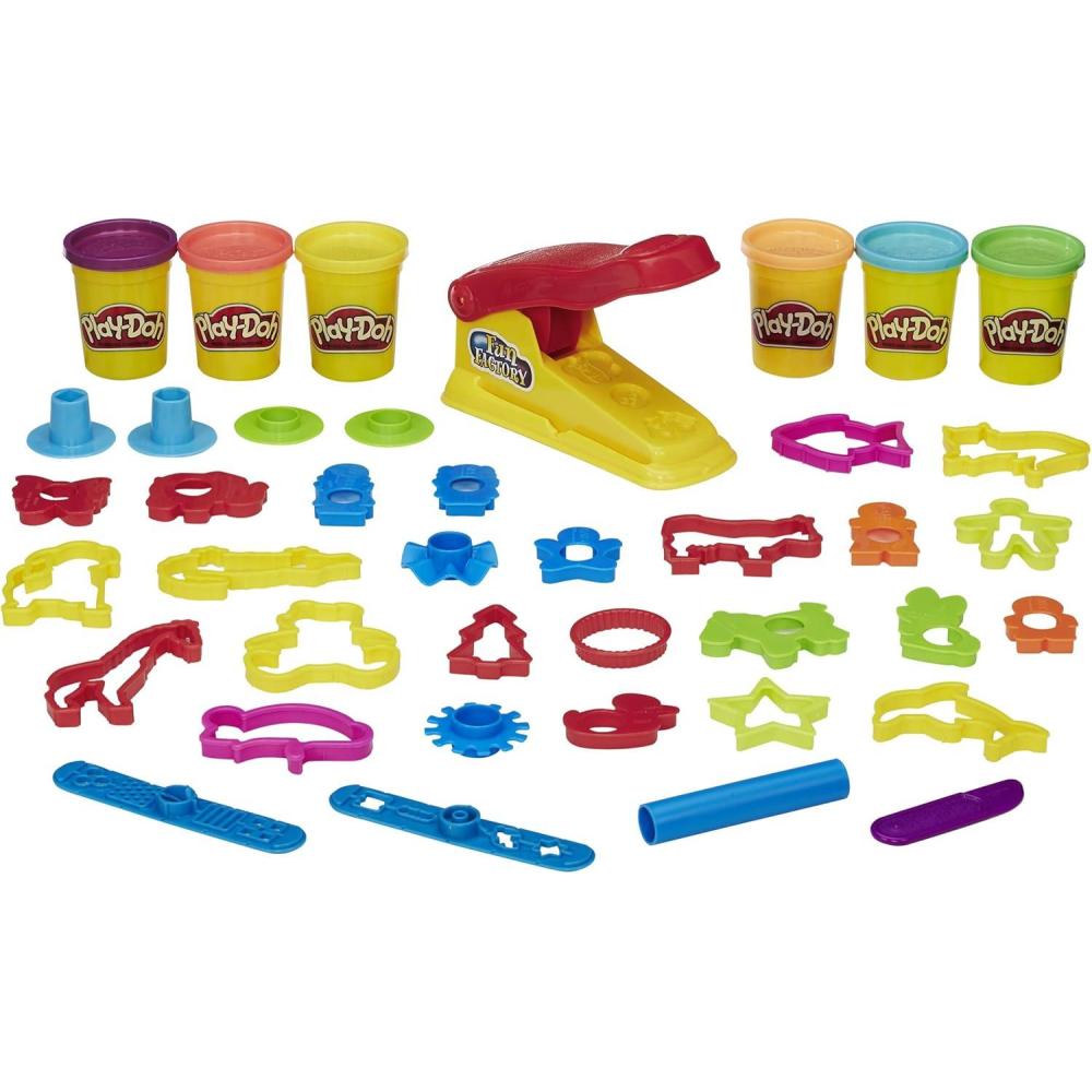 imagePlayDoh Fun Factory Deluxe Set 31 Tools ampamp 6 Cans Back to School Gifts ampamp Prizes Kids Arts ampamp Crafts Preschool Toys Ages 3 Amazon ExclusiveFun Factory Deluxe Set