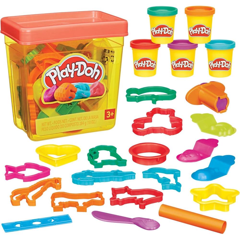imagePlayDoh Fun Tub Set 19 Accessories ampamp Reusable Storage Container Preschool Toys Kids Arts ampamp Crafts Christmas Stocking Stuffer Gifts Ages 3 Amazon ExclusiveFun Tub