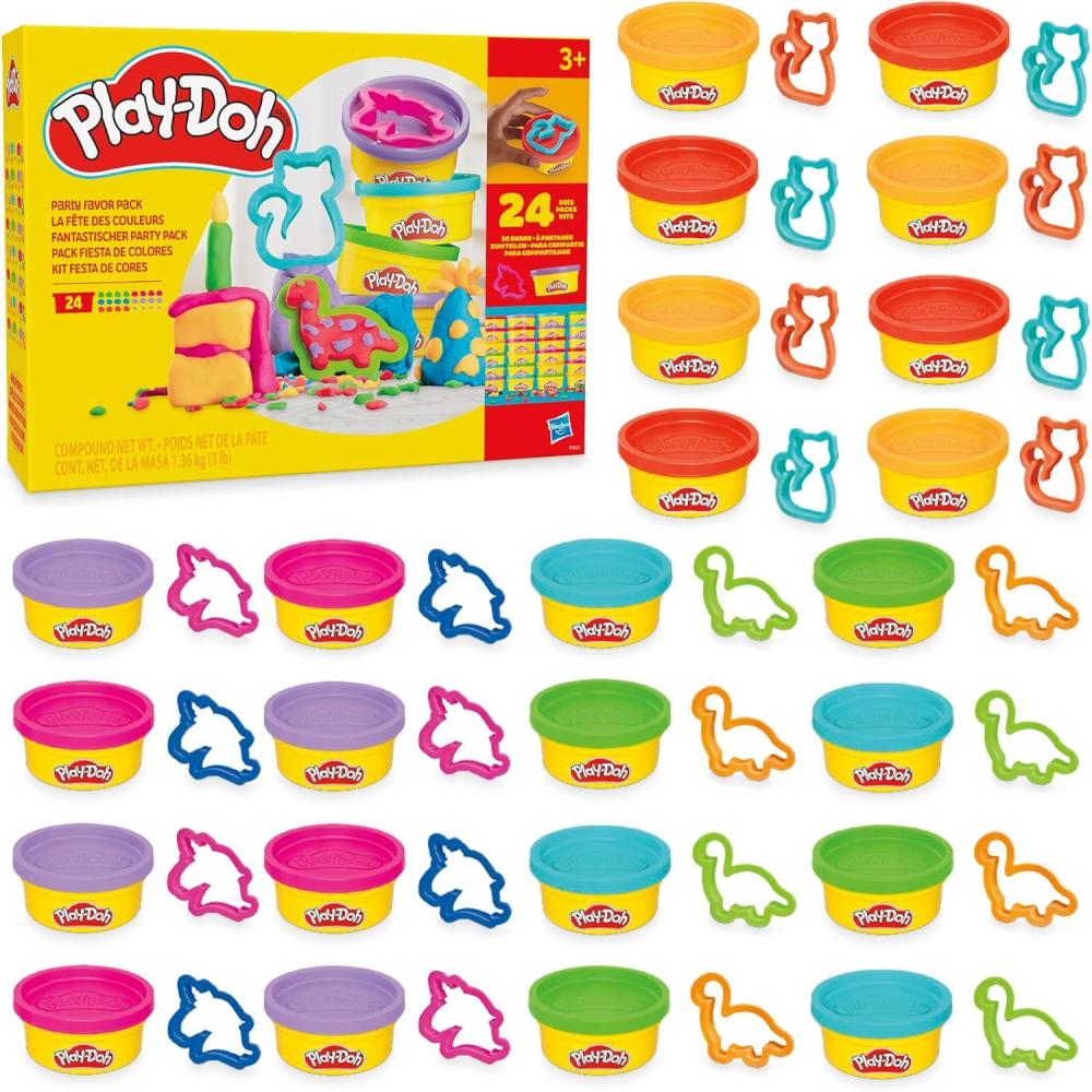 imagePlayDoh Party Favor Pack Bulk 24 Pack of Modeling Compound with Cutters Classroom Supplies for Arts ampamp Crafts Christmas Stocking Stuffer Gifts for Kids Ages 3 Amazon Exclusive