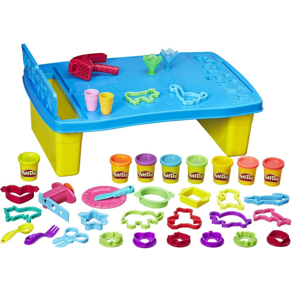 imagePlayDoh Play n Store Table Toy 25 Accessories 8 Cans of Assort Colors Back to School Classroom Supplies Kids Arts ampamp Crafts Preschool Toys Ages 3 Amazon ExclusiveTable