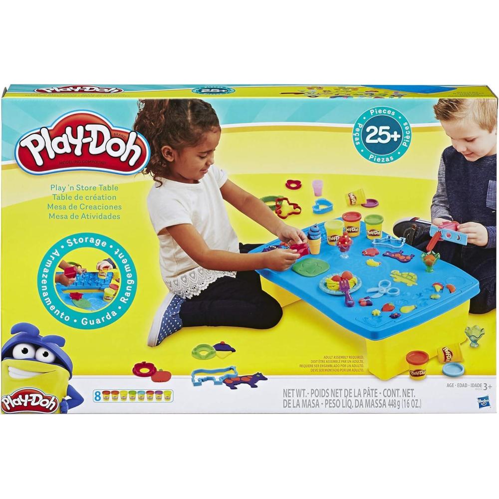 imagePlayDoh Play n Store Table Toy 25 Accessories 8 Cans of Assort Colors Back to School Classroom Supplies Kids Arts ampamp Crafts Preschool Toys Ages 3 Amazon ExclusiveStandard Packaging