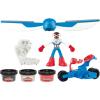 imagePlayDoh Marvel Captain America MotoSlicer Playset with Bendy Action Figure 3 Accessories Imagination Toys for Kids 4 Years ampamp Up