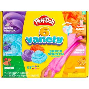Play-Doh 6 Variety Compounds – Super Stretch, Play Foam, Butter, Cloud, Compound Packs(6 Pack Variety Scented)