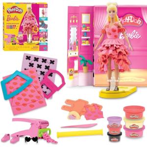 Play-Doh Barbie Designer Fashion Show Set, Make Doll Clothes with 21 Fashion Accessories & Modeling Compound, Kids Arts & Crafts for Girls & Boys, Ages 5+