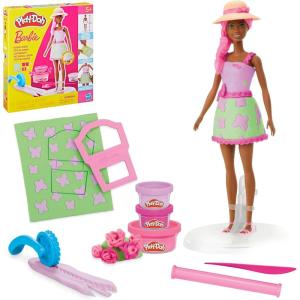 Play-Doh Barbie Garden Party Designer Doll, Make Doll Clothes with Modeling Compound & 10 Fashion Accessories, Arts & Crafts for Girls & Boys, Kids, 5+ (Amazon Exclusive)