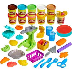 Play-Doh Farmer’s Market Kitchen Playset, 28 Play Food Accessories & Tools, 11 Colors, Back to School Classroom Supplies, Preschool Toys, Ages 3+ (Amazon Exclusive)