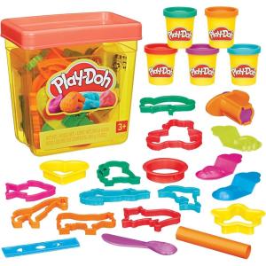 Play-Doh Fun Tub Set, 19 Accessories & Reusable Storage Container, Preschool Toys, Kids Arts & Crafts, Christmas Stocking Stuffer Gifts, Ages 3+ (Amazon Exclusive)(Fun Tub)