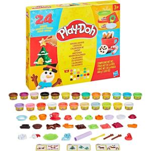 Play-Doh Holiday Advent Calendar for Kids, 24 Day Countdown, Multiple Surprise Gifts Behind Each Door, Arts & Crafts, Ages 3+