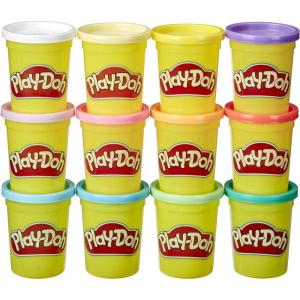 Play-Doh Jewel Colors Bulk 12-Pack of 4-Ounce Cans, Holiday Stocking Stuffers, Prizes & Party Favors, Kids Arts & Crafts, Preschool Toys, Ages 2+ (Amazon Exclusive)(Pastel)