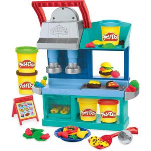 Play-Doh Kitchen Creations Busy Chef’s Restaurant Playset, 2-Sided Play Kitchen Set, Preschool Cooking Toys, Kids Arts & Crafts, Ages 3+