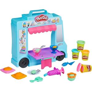 Play-Doh Kitchen Creations Ice Cream Truck Toy Playset for Kids, 20 Play Kitchen Accessories, 5 Colors, Preschool Toys for 3 Year Old Girls and Boys and Up(Frustration-Free Packaging)