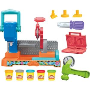 Play-Doh Stamp & Saw Tool Bench Playset, Construction Toys for Boys & Girls 3 Years & Up, Kids Arts & Crafts