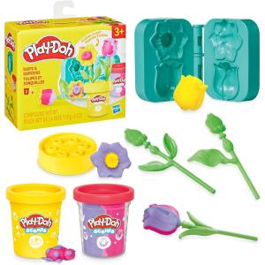 Play-Doh Sunflowers & Daisies Flower Toy, Kids Arts & Crafts Kit, Gifts for Girls & Boys 3+(Tulips & Daffodils)