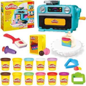 Play-Doh Super Slice Cake Playset, Toy Oven with Play Kitchen Accessories & 11 Modeling Compound Cans, Kids Arts & Crafts,, Ages 3+
