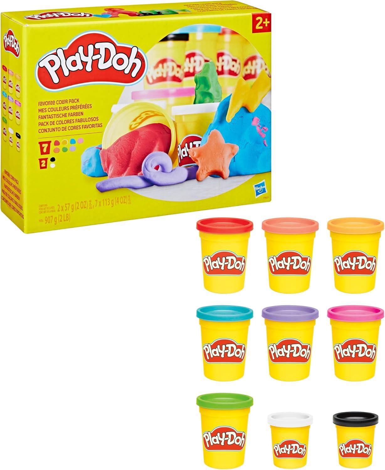 imagePlayDoh 9 Pack Favorite Color Set Assorted Colors 2 ampamp 4 Ounce Modeling Compound Cans Kids Arts ampamp Crafts Back to School Gifts ampamp Prizes Preschool Toys Ages 2 Amazon Exclusive