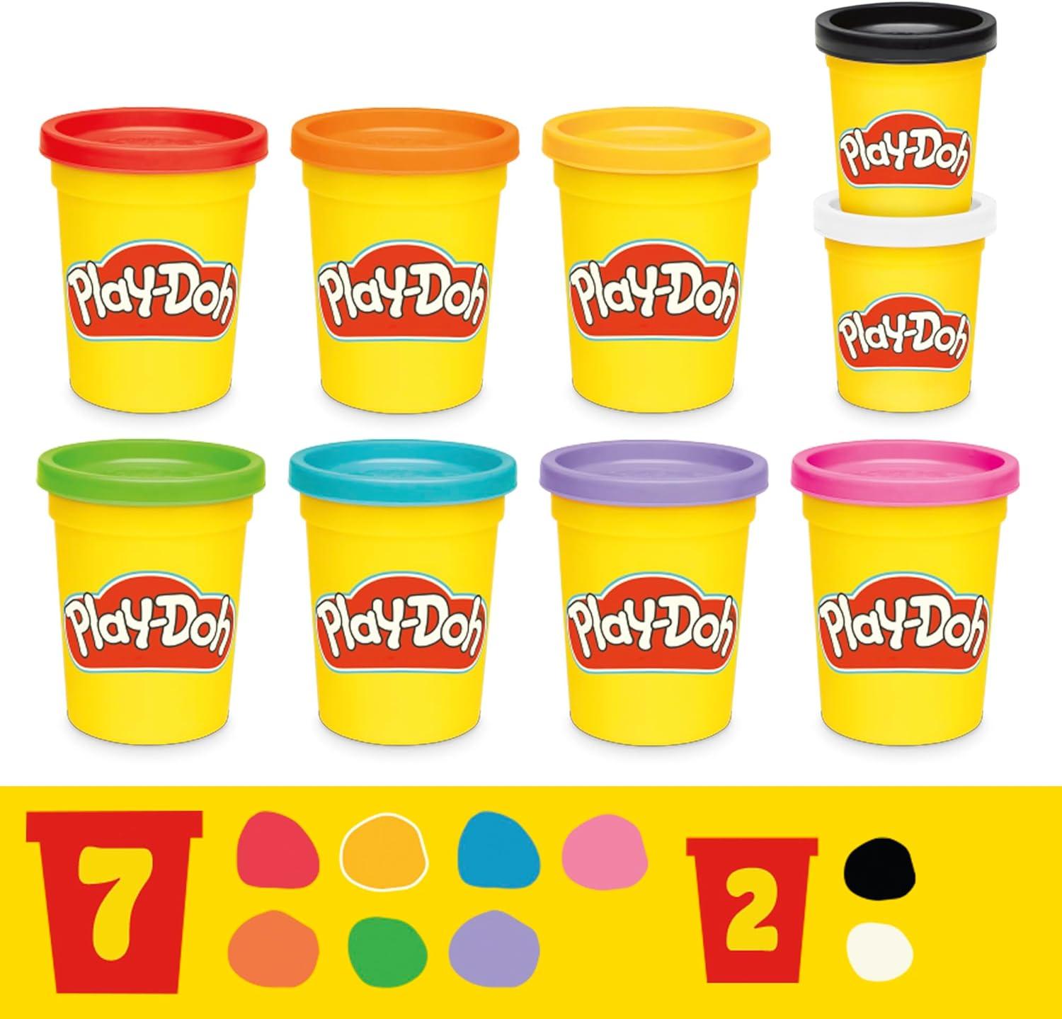imagePlayDoh 9 Pack Favorite Color Set Assorted Colors 2 ampamp 4 Ounce Modeling Compound Cans Kids Arts ampamp Crafts Back to School Gifts ampamp Prizes Preschool Toys Ages 2 Amazon Exclusive