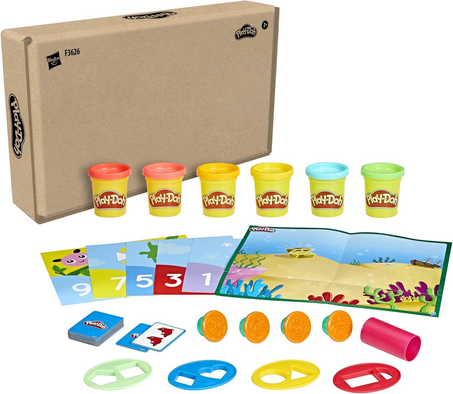imagePlayDoh Create ampamp Count Numbers Playset with 6 DoubleSided Playmats 10 Counting Flashcards ampamp 6 Cans Back to School Classroom Supplies Preschool Toys Ages 2 Amazon Exclusive