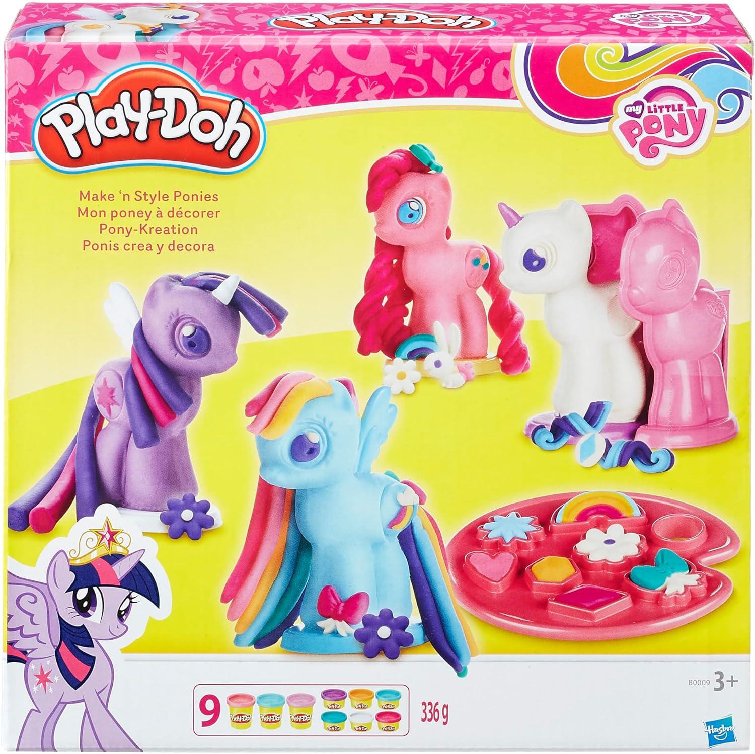imagePlayDoh Make ampamp Style Ponies Set My Little Pony Toys and Figures Kids Arts and Crafts Playset Amazon ExclusiveMake n Style Ponies