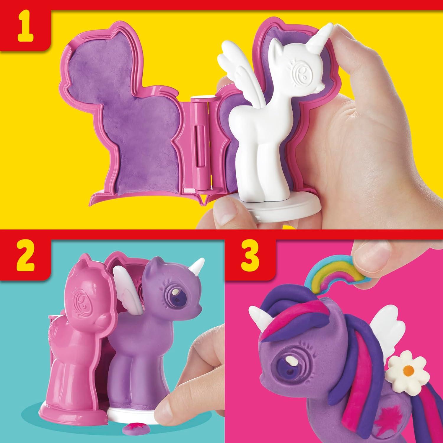 imagePlayDoh Make ampamp Style Ponies Set My Little Pony Toys and Figures Kids Arts and Crafts Playset Amazon ExclusiveMake n Style Ponies