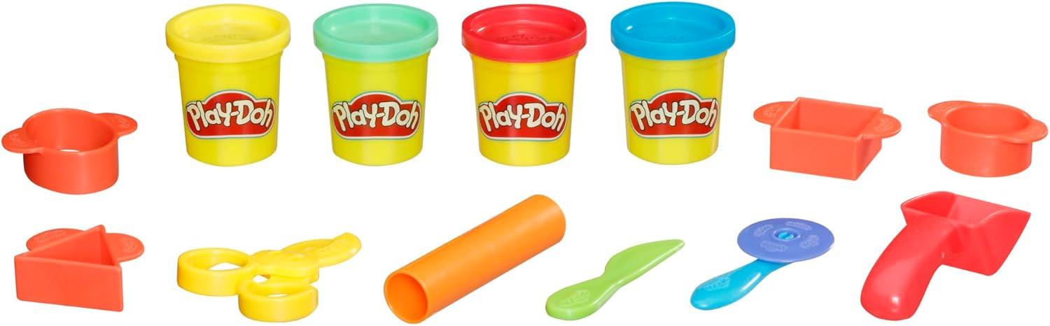 imagePlayDoh Starter Set 9Piece Kit with Storage Tote ampamp 4 Modeling Compound Cans Arts and Crafts for Kids Back to School Classroom Supplies Preschool Toys Ages 3Starter Set