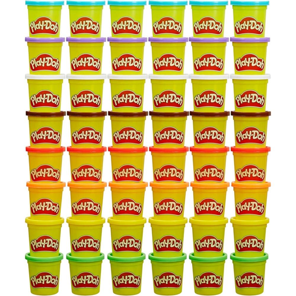 imagePlayDoh Bulk Pack of 48 Cans 6 Sets of 8 Modeling Compound Colors 3oz Holiday Stocking Stuffers Preschool Toys for Kids Ages 2 Amazon Exclusive
