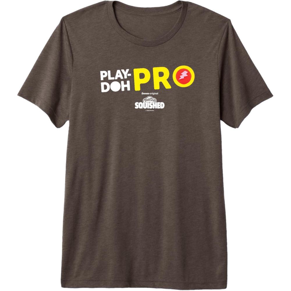 imagePlayDoh Squished Center PlayDoh Pro Bold Lightning Logo Premium TShirtBrown