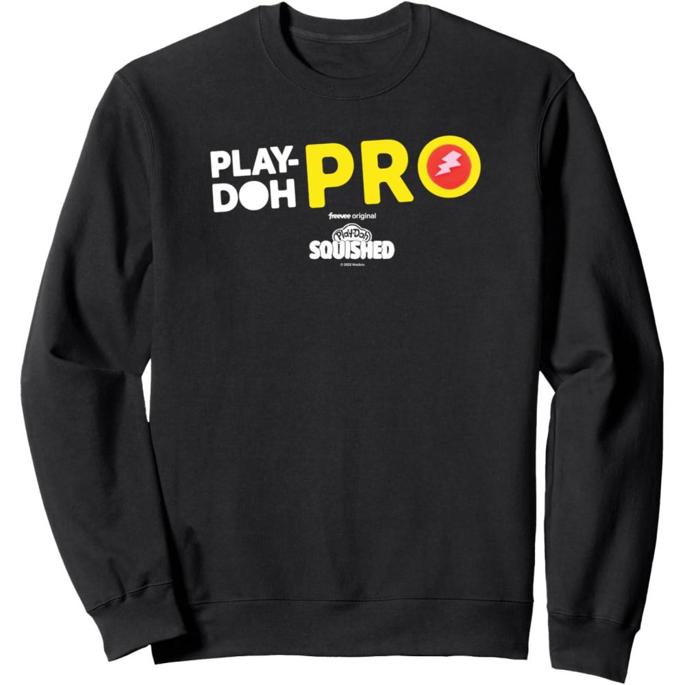 imagePlayDoh Squished Center PlayDoh Pro Bold Lightning Logo SweatshirtBlack