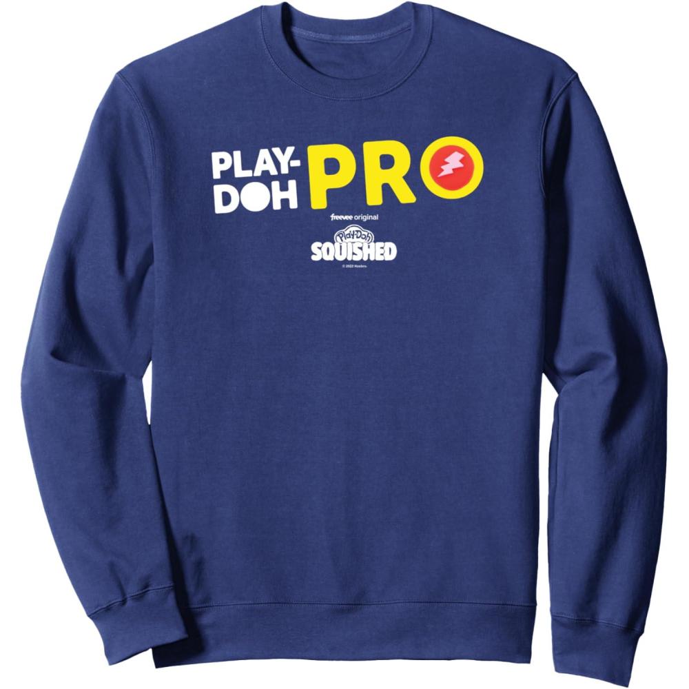 imagePlayDoh Squished Center PlayDoh Pro Bold Lightning Logo SweatshirtNavy Blue