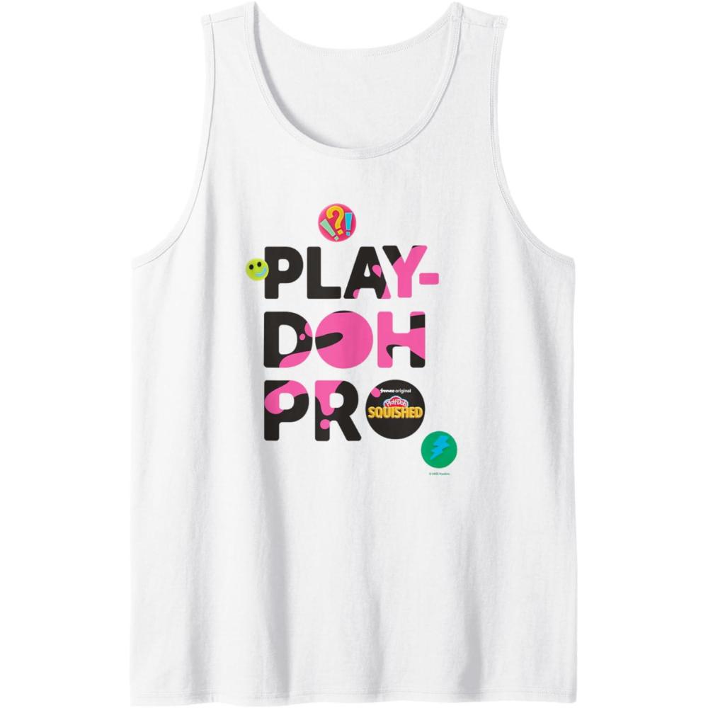imagePlayDoh Squished Pro Center Bold Filled Logo Tank TopWhite