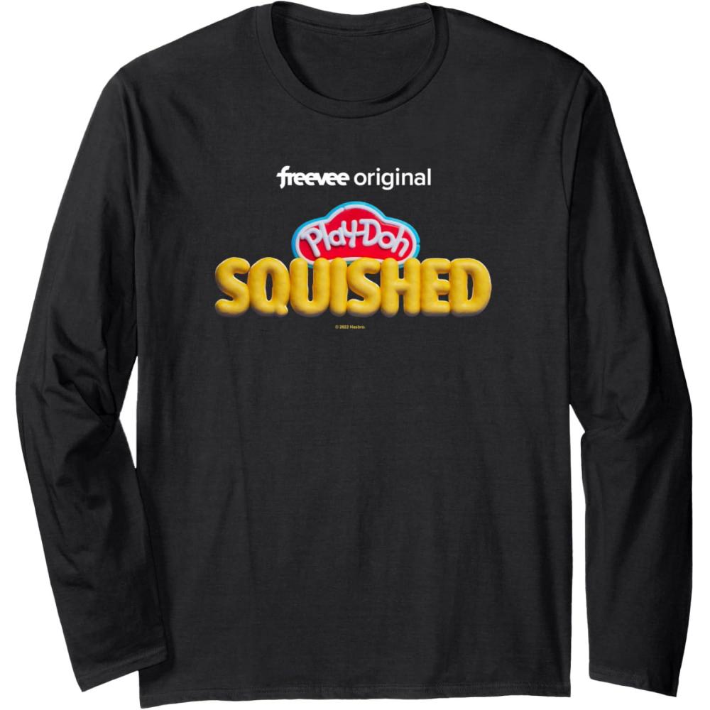 imagePlayDoh Squished Retro Classic Dough Logo Long Sleeve TShirtBlack