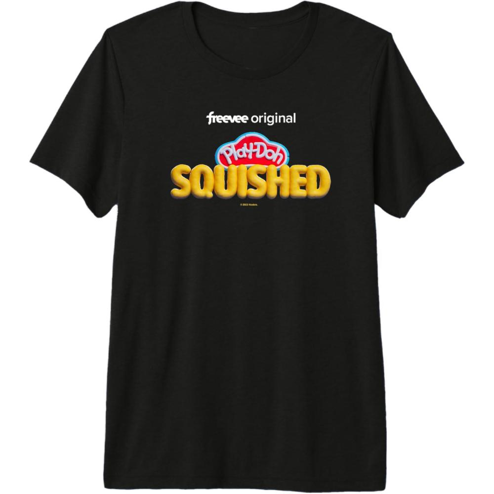 imagePlayDoh Squished Retro Classic Dough Logo Premium TShirtBlack