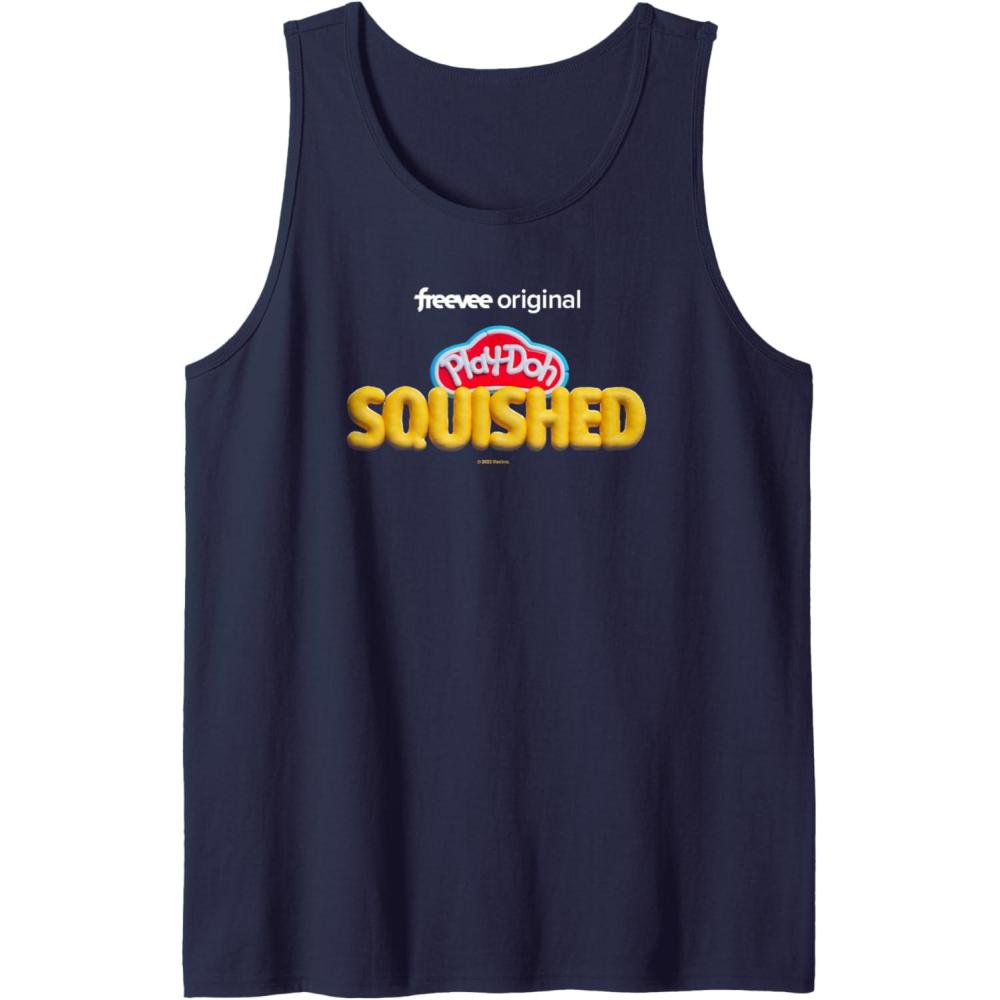 imagePlayDoh Squished Retro Classic Dough Logo Tank TopNavy Blue