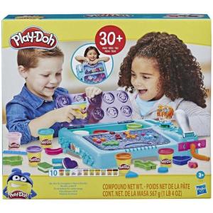 Play-Doh Set On The Go Imagine and Store Studio, with 30 Tools and 10 Cans of Modeling Compound, Travel Toys for 3 Year Old Girls and Boys and Up, Non-Toxic