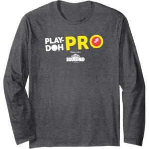 Play-Doh Squished Center Play-Doh Pro Bold Lightning Logo Long Sleeve T-Shirt(Dark Heather Grey)