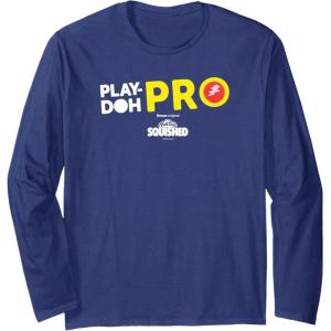 Play-Doh Squished Center Play-Doh Pro Bold Lightning Logo Long Sleeve T-Shirt(Navy Blue)