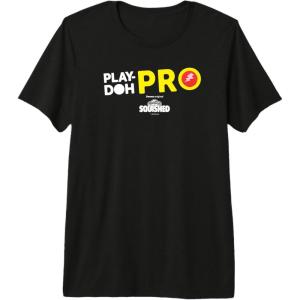 Play-Doh Squished Center Play-Doh Pro Bold Lightning Logo Premium T-Shirt(Black)